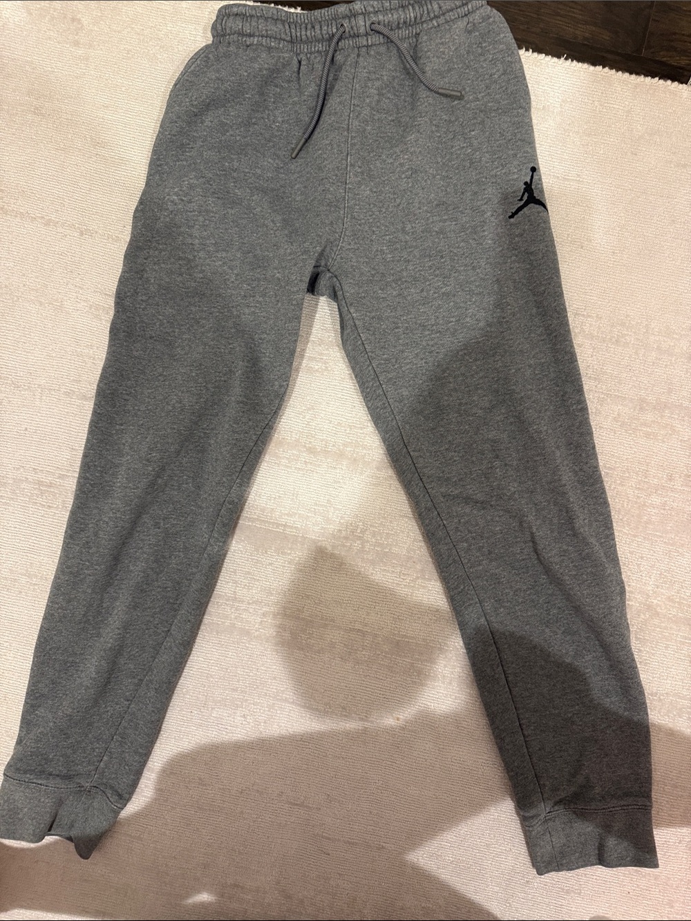 Jordan Gray Kids Jogger Sweatpants with Black Jumpman